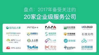 盤點 2017 年備受關注的 20 家企業級服務公司